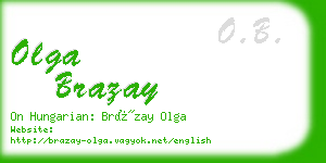 olga brazay business card